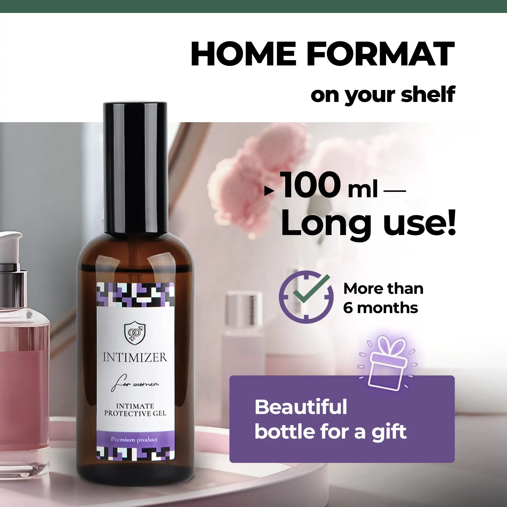 Photo 4 - INTIMIZER for women 100ml, protective eco-gel for intimate care
