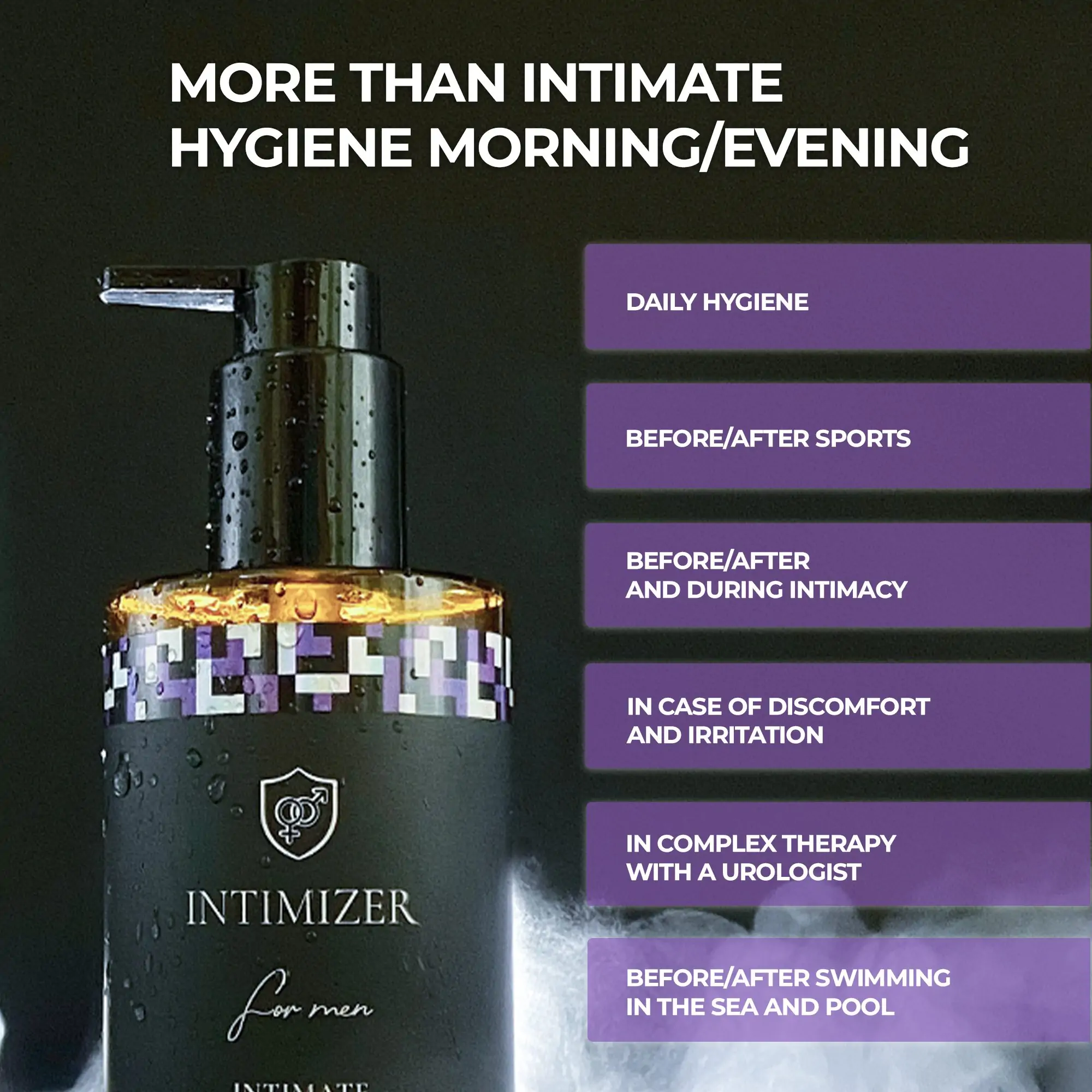 Product INTIMIZER for men 250ml, protective eco-gel for intimate care Photo 4 - INTIMIZER for men 250ml, protective eco-gel for intimate care
