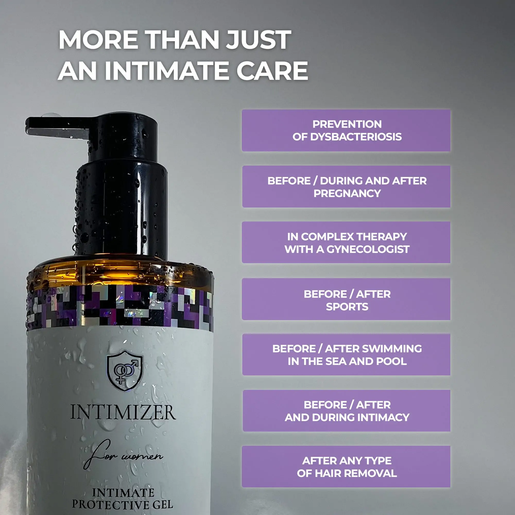 Product INTIMIZER for women 250ml, protective eco-gel for intimate care Photo 4 - INTIMIZER for women 250ml, protective eco-gel for intimate care